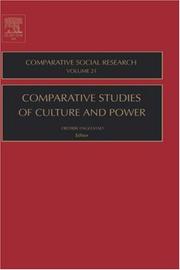 Cover of: Comparative Studies of Culture and Power, Volume 21 (Comparative Social Research)