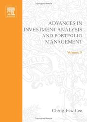 Cover of: Advances in Investment Analysis and Portfolio Management, Volume 9 (Advances in Investment Analysis and Portfolio Management)