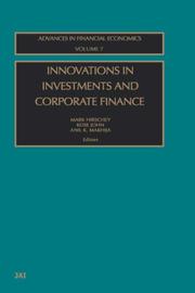 Cover of: Innovations in Investments and Corporate Finance (Advances in Financial Economics)