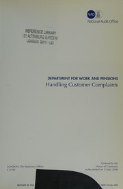 Cover of: Department for Work and Pensions by National Audit Office