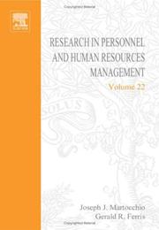 Cover of: Research in Personnel and Human Resources Management, Volume 22 (Research in Personnel and Human Resources Management) by 