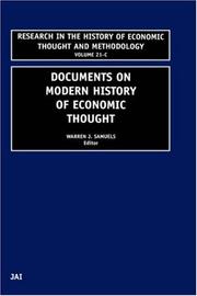 Cover of: Documents on Modern History of Economic Thought