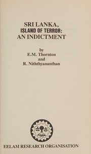 Cover of: 'Sri Lanka, island of terror by E. M Thornton