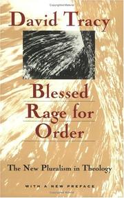 Cover of: Blessed rage for order by David Tracy