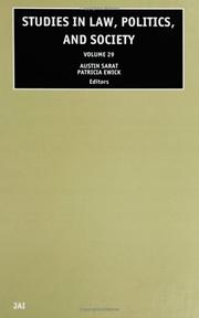 Cover of: Studies in Law, Politics and Society, Vol. 29 (Studies in Law, Politics, and Society)