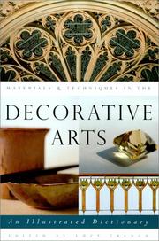 Cover of: Materials & Techniques in the Decorative Arts: An Illustrated Dictionary