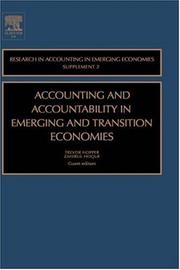 Cover of: Accounting and accountability in emerging and transition economies by guest edited by Trevor Hopper, Zahirul Hoque.