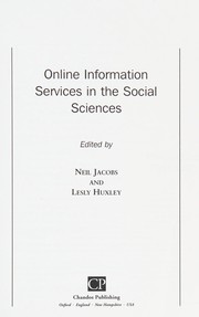 Cover of: Online information services in the social sciences by edited by Neil Jacobs and Lesly Huxley.