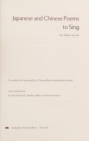 Cover of: Japanese and Chinese Poems to Sing by 