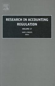 Cover of: Research in Accounting Regulation, Volume 17 (Research in Accounting Regulation) by 