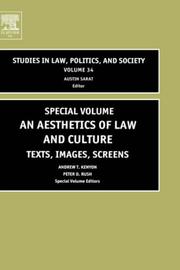 Cover of: An Aesthetics of Law and Culture, Volume 34: Texts, images, screens (Studies in Law, Politics, and Society)