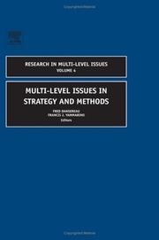 Cover of: Multi-Level Issues in Strategy and Methods (Research in Multi-Level Issues)