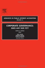 Cover of: Corporate Governance: Does Any Size Fit? (Advances in Public Interest Accounting)