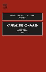 Cover of: Capitalisms Compared, Volume 24 (Comparative Social Research) (Comparative Social Research)