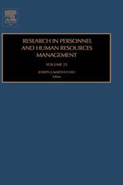 Cover of: Research in Personnel and Human Resources Management, Volume 25 (Research in Personnel and Human Resources Management)