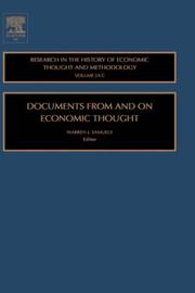 Cover of: Documents From and On Economic Thought (Research in the History of Economic Thought and Methodology)