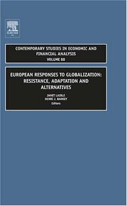 Cover of: European Responses to Globalization: Resistance, Adaptation and Alternatives, Volume 88 (Contemporary Studies in Economic and Financial Analysis)