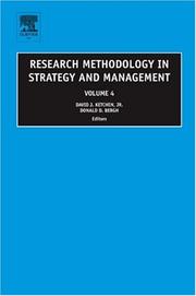 Cover of: Research Methodology in Strategy and Management