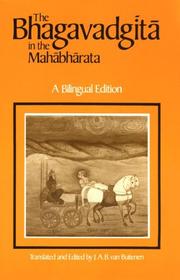 Cover of: The Bhagavadgītā in the Mahābhārata | 