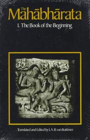 Cover of: The Mahabharata, Volume 1: Book 1 by J. A. B. van Buitenen