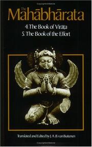 Cover of: The Mahabharata, Volume 3: Book 4:  The Book of the Virata; Book 5: The Book of the Effort (Mahabharata)