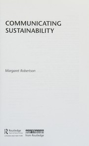 Cover of: Communicating Sustainability: Making Sustainability Legible