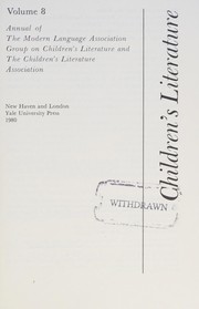 Cover of: Annual of the Modern Language Association Group on Children's Literature & the Children's Literature Association (Annual of the Modern Language Association Group on Children')