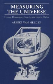 Cover of: Measuring the Universe by Albert Van Helden