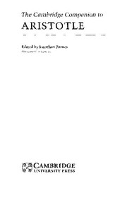 Cover of: The Cambridge Companion to Aristotle