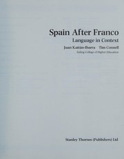 Cover of: Spain after Franco: language in context