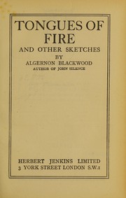 Cover of: Tongues of fire, and other sketches