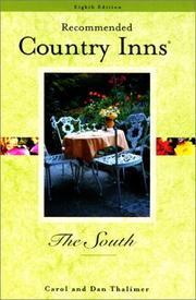 Cover of: Recommended Country Inns The South, 8th (Recommended Country Inns Series) by Carol Thalimer, Dan Thalimer