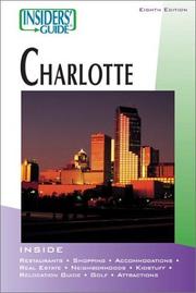 Cover of: Insiders' Guide to Charlotte, 8th (Insiders' Guide Series)