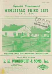 Cover of: Special consumer's wholesale price list by F.H. Woodruff & Sons