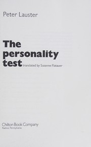 Cover of: The personality test by Peter Lauster