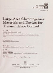 Cover of: Large-area chromogenics: materials and devices for transmittance control