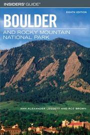 Cover of: Insiders' Guide to Boulder and Rocky Mountain National Park, 8th (Insiders' Guide Series)
