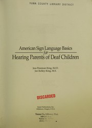 Cover of: American Sign Language basics for hearing parents of deaf children by Jess Freeman King