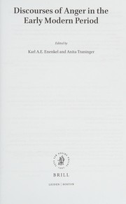 Cover of: Discourses of anger in the early modern period