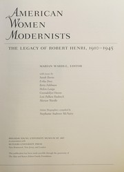 Cover of: American women modernists by Robert Henri