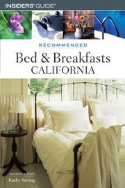 Cover of: Recommended Bed & Breakfasts California, 11th (Recommended Bed & Breakfasts Series)