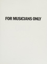 Cover of: For musicians only
