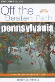 Cover of: Pennsylvania Off the Beaten Path, 9th