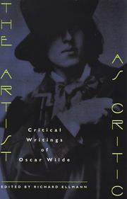 Cover of: The artist as critic by Oscar Wilde