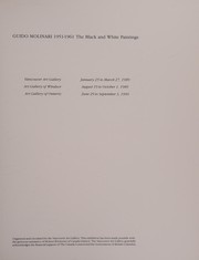 Cover of: Guido Molinari, 1951-1961: the black and white paintings : Vancouver Art Gallery, January 25 to March 27, 1989, Art Gallery of Windsor, August 19 to October 1, 1989, Art Gallery of Ontario, June 29 to September 3, 1990.
