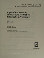 Cover of: Algorithms, devices, and systems for optical information processing: 28-29 July 1997, San Diego, California