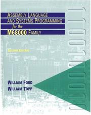 Cover of: Assembly Language and Systems Programming for the M68000 Family by Ford, William., William Topp