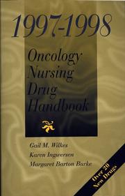 Cover of: 1997-1998 oncology nursing drug handbook