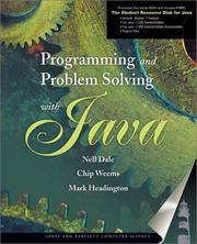 Cover of: Programming and Problem Solving with Java by Nell B. Dale, Chip Weems, Mark R. Headington