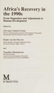 Cover of: Africa's Recovery in the 1990s: From Stagnation and Adjustment to Human Development